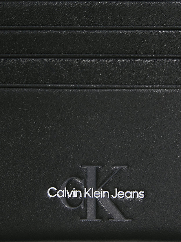 BLACK Leather Cardholder for men CALVIN KLEIN JEANS