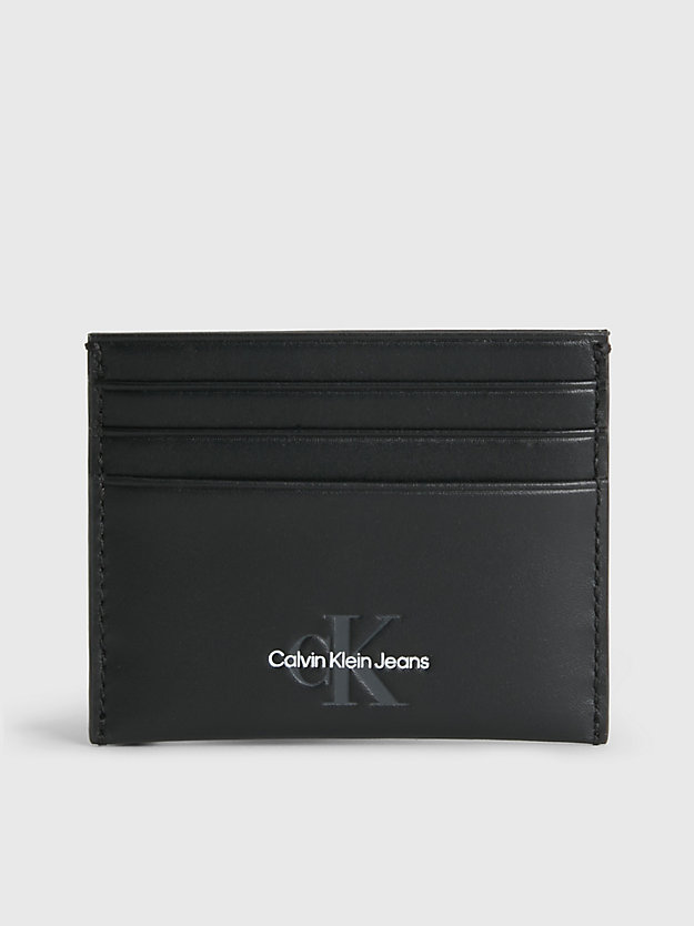 BLACK Leather Cardholder for men CALVIN KLEIN JEANS