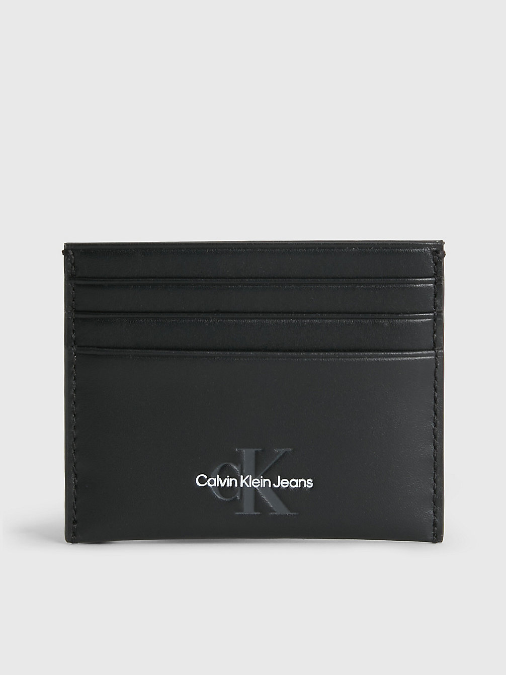 BLACK Leather Cardholder undefined men Calvin Klein