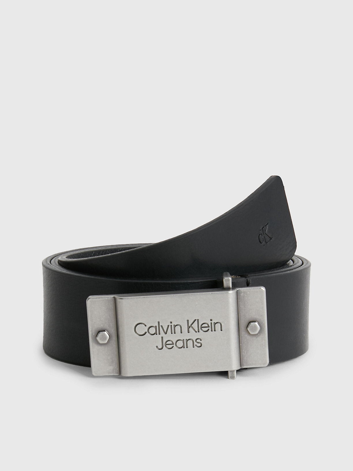 BLACK Cinturón de cuero de hombre CALVIN KLEIN JEANS