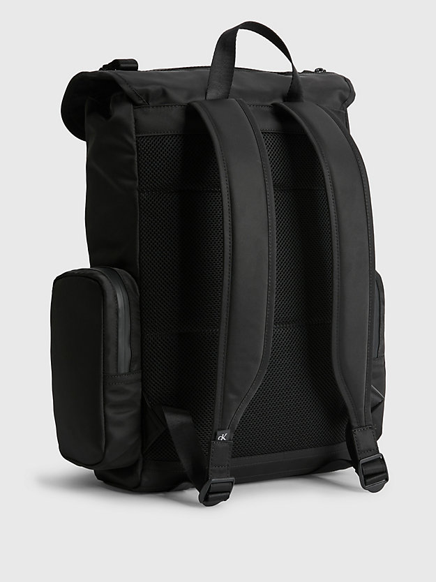 BLACK Flap Backpack for men CALVIN KLEIN JEANS