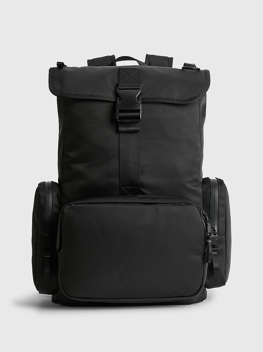 BLACK Flap Backpack undefined men Calvin Klein