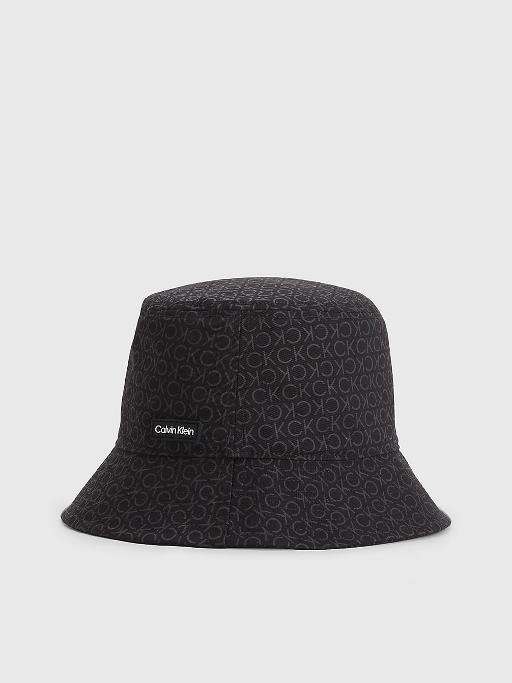 BLACK CLASSIC MONO Organic Cotton Logo Bucket Hat undefined men Calvin Klein