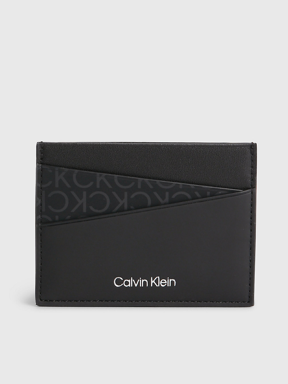 CK BLACK Recycled Faux Leather Cardholder undefined men Calvin Klein