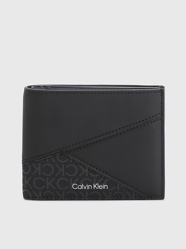 CK BLACK Recycled RFID Billfold Wallet for men CALVIN KLEIN