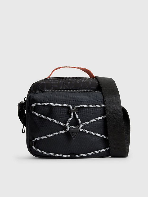 seasonal mono black recycled crossbody bag for men calvin klein