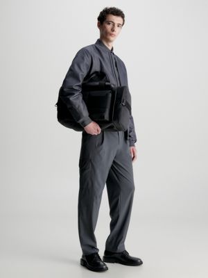 bolso de fin de semana reciclado ck black de hombre calvin klein
