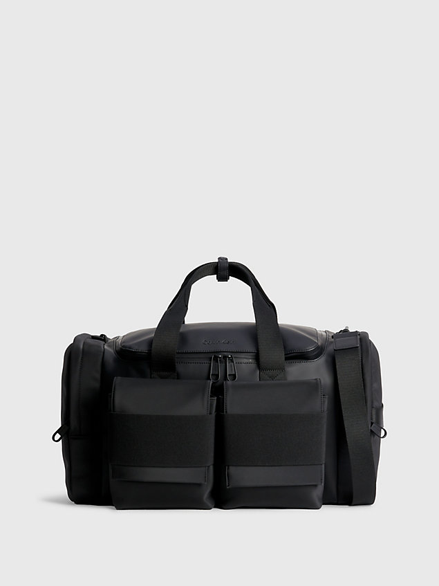 black torba weekendowa z materiałów z recyklingu dla mężczyźni - calvin klein