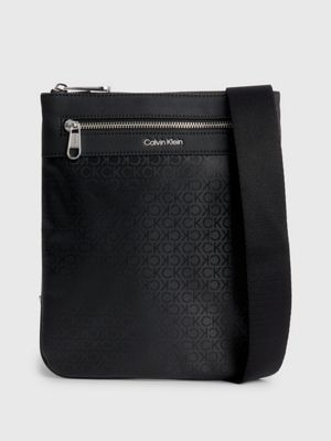 Calvin Klein Leather Convertible Crossbody Bag in Black