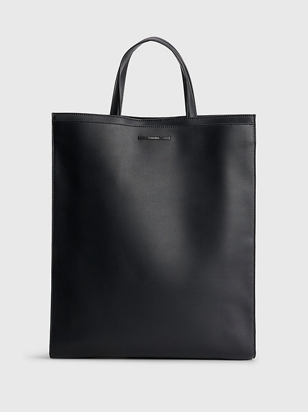 ck black recycled tote bag for men calvin klein