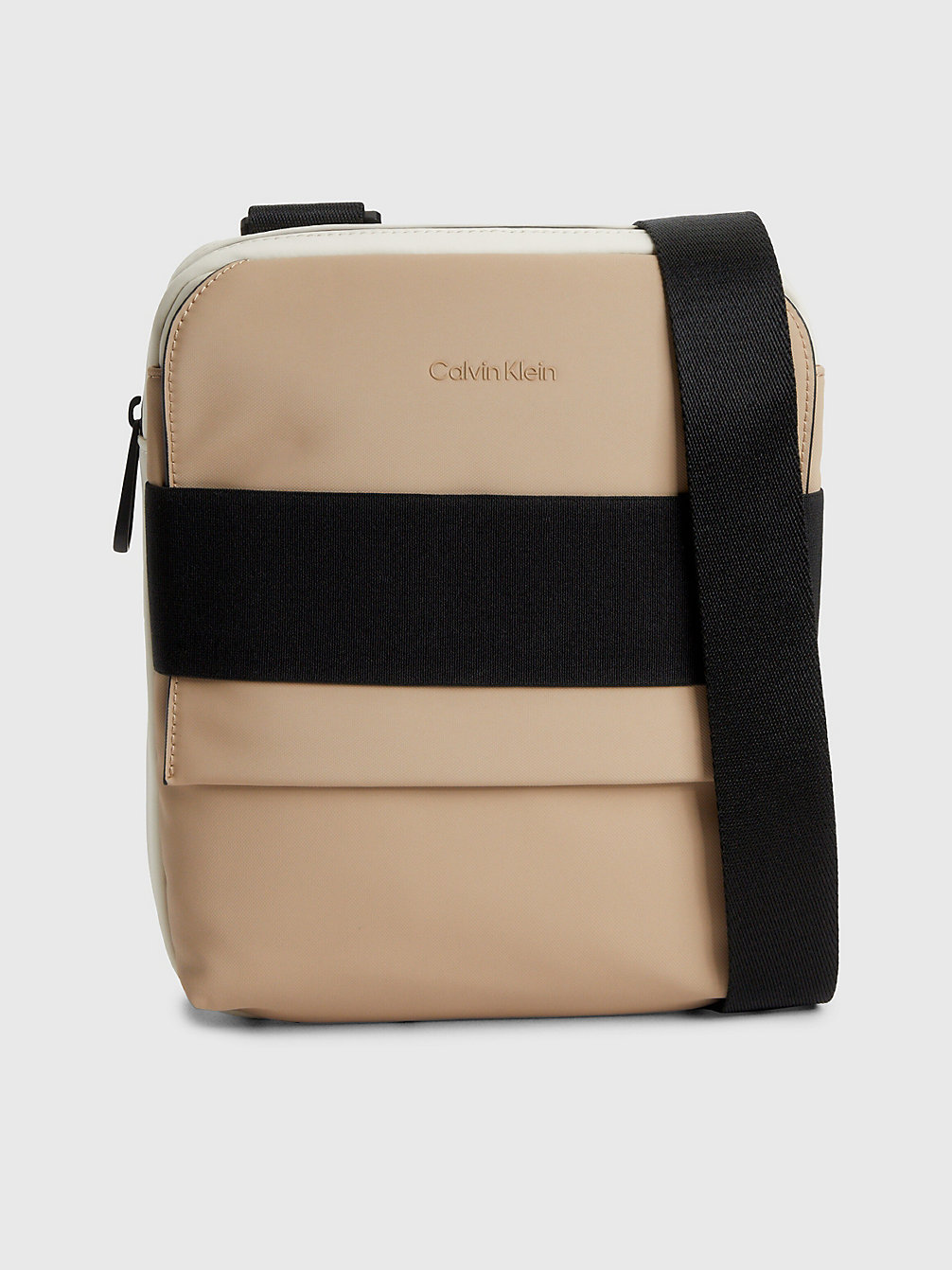 SILVER MINK Recycled Convertible Crossbody Reporter Bag undefined men Calvin Klein