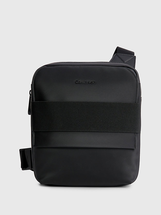 ck black recycled convertible crossbody reporter bag for men calvin klein