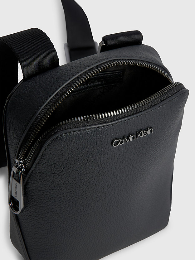 CK BLACK Small Convertible Crossbody Reporter Bag for men CALVIN KLEIN