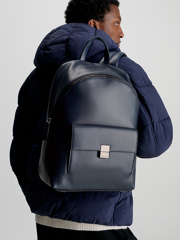 ck navy round backpack for men calvin klein
