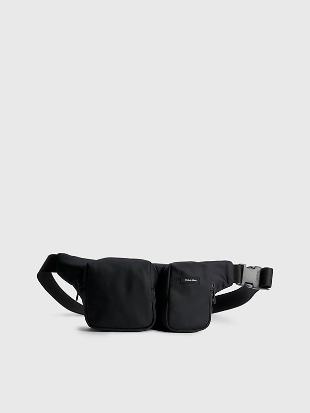 ck black recycled bum bag for men calvin klein