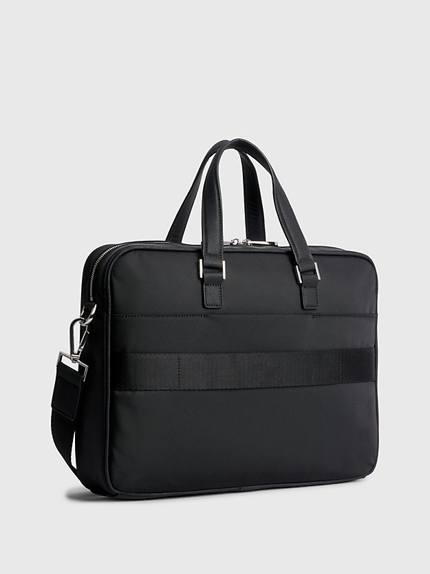 industrial mono black recycled laptop bag for men calvin klein