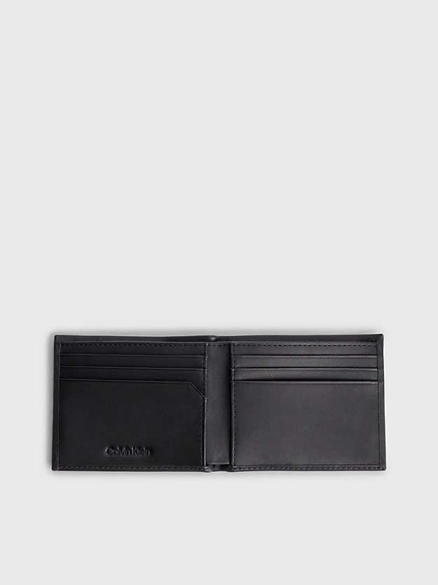 CK BLACK Leather RFID Slimfold Wallet for men CALVIN KLEIN