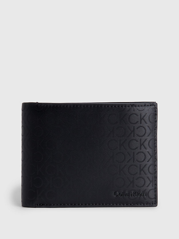 INDUSTRIAL MONO BLACK Recycled RFID Trifold Wallet for men CALVIN KLEIN