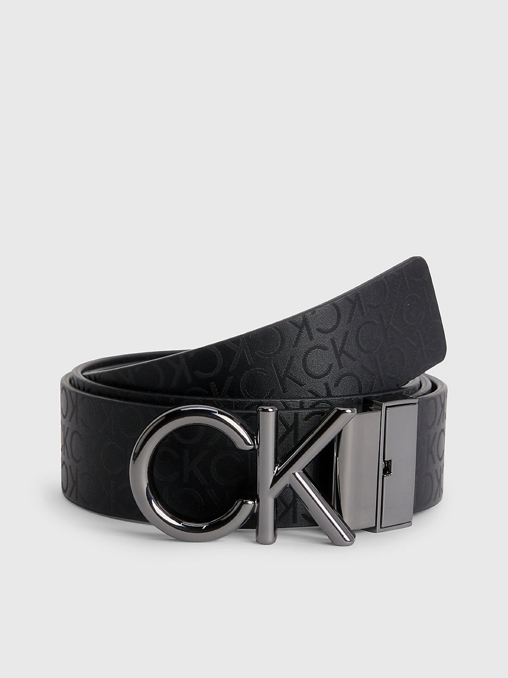 CK BLACK/IND MONO BLACK Gürtel Zum Wenden Aus Recycling-Material Mit Logo undefined Herren Calvin Klein