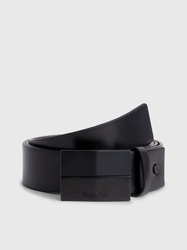 black leather belt for men calvin klein