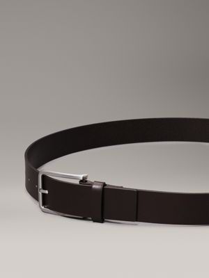 dark brown leather belt for men calvin klein