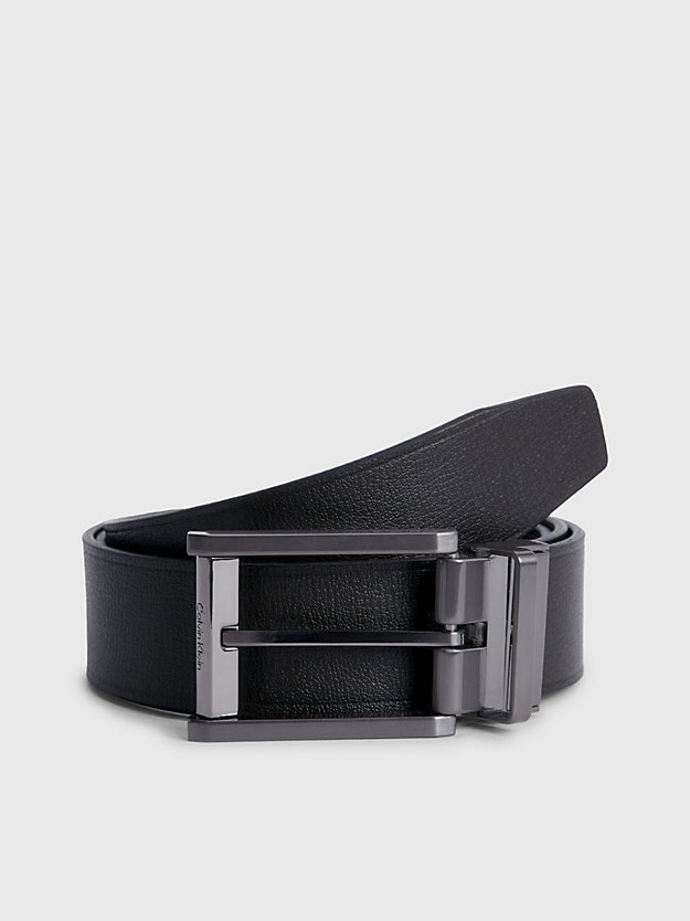 CK BLACK/DARK BROWN Reversible Leather Belt for men CALVIN KLEIN