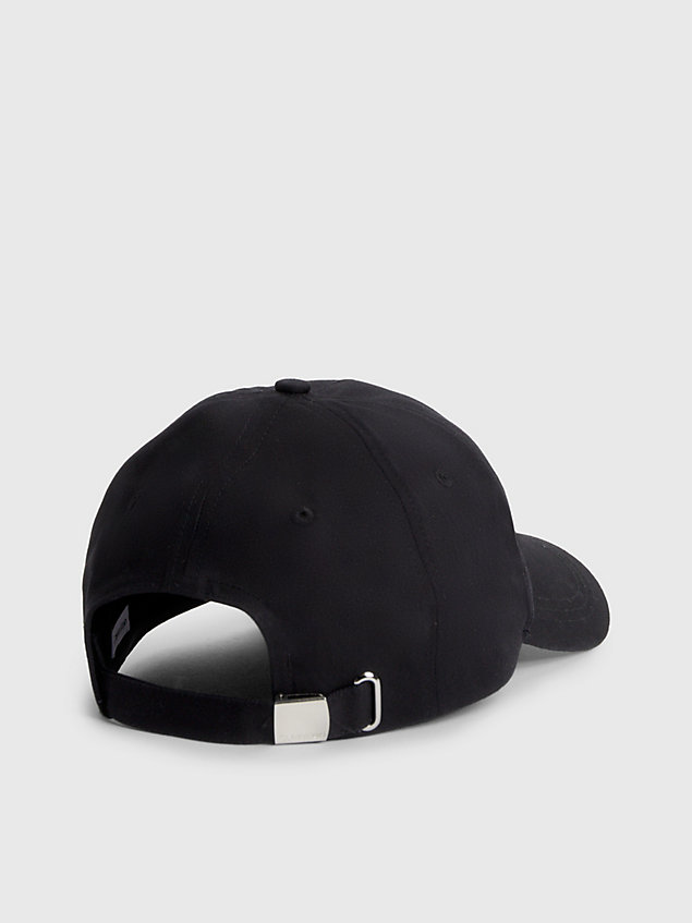 gorra de algodón orgánico con logo black de hombre calvin klein
