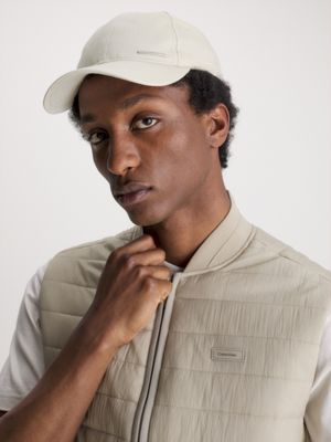 stony beige twill cap for men calvin klein