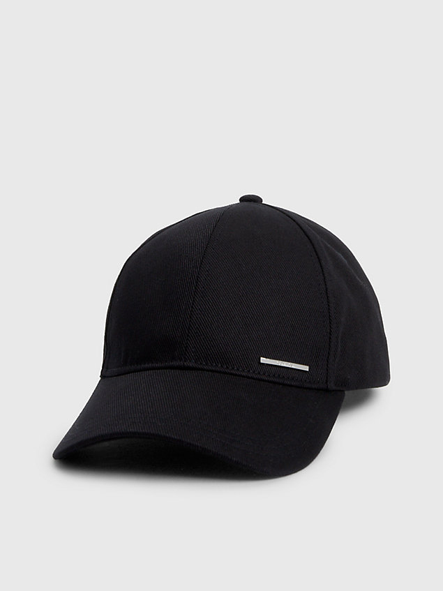 black twillowa czapka z daszkiem dla mężczyźni - calvin klein