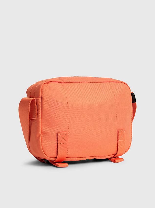 orange recycled crossbody bag for men calvin klein jeans