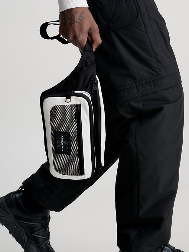black/bright white recycled bum bag for men calvin klein jeans