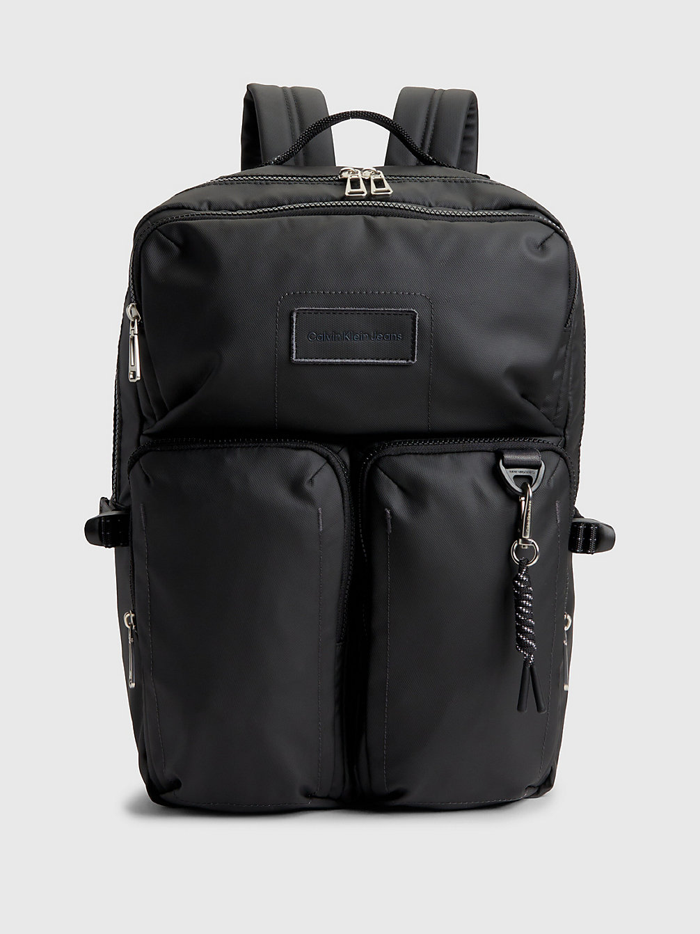BLACK Recycled Square Backpack undefined men Calvin Klein