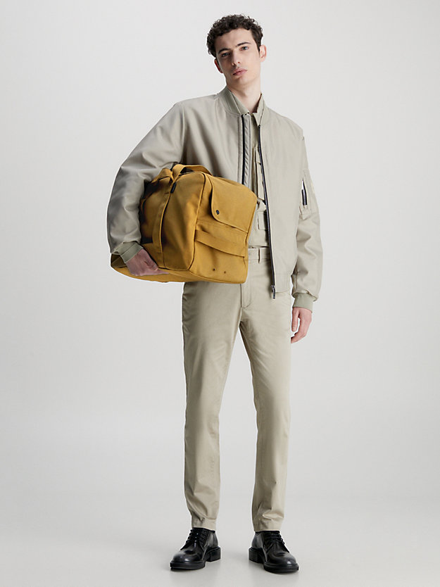 DULL GOLD Recycled Weekend Bag for men CALVIN KLEIN