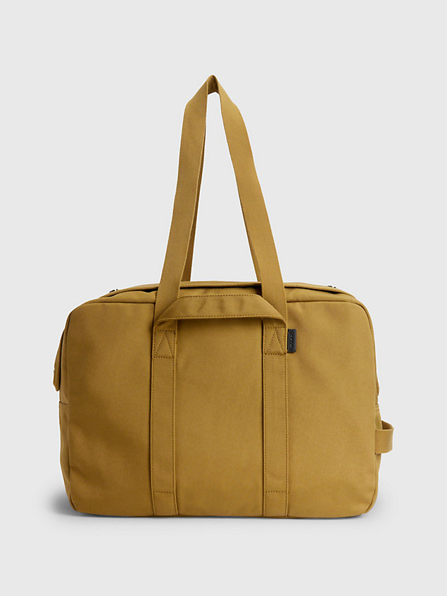 gold recycled weekend bag for men calvin klein