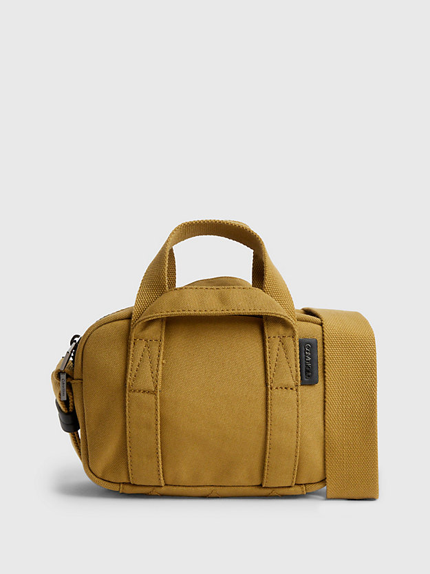 dull gold small recycled crossbody bag for men calvin klein