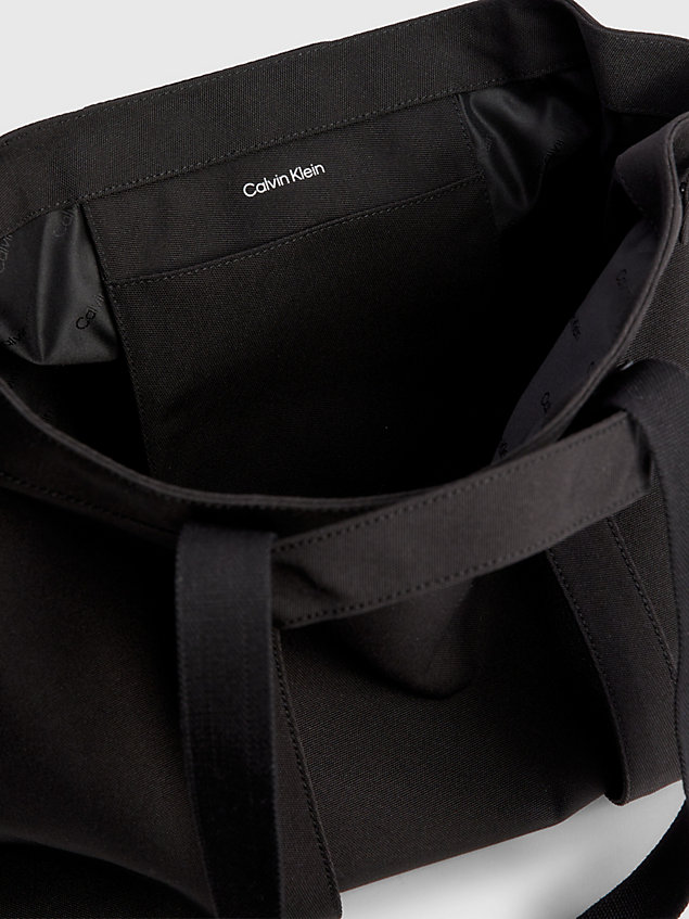 black duża torba tote z materiałów z recyklingu dla mężczyźni - calvin klein