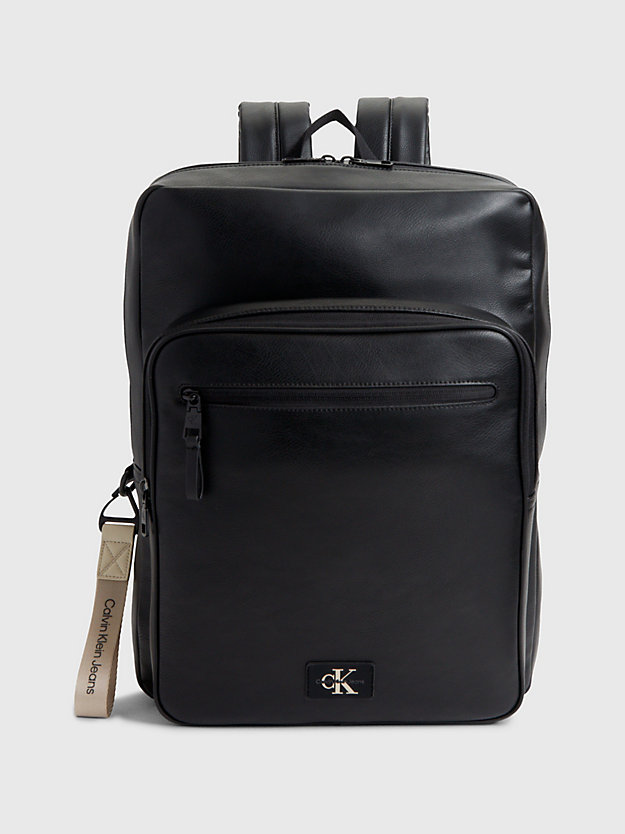 BLACK Recycled Square Backpack for men CALVIN KLEIN JEANS