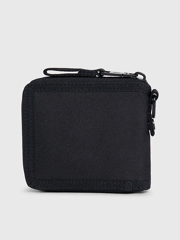 black compact rfid zip around wallet for men calvin klein jeans