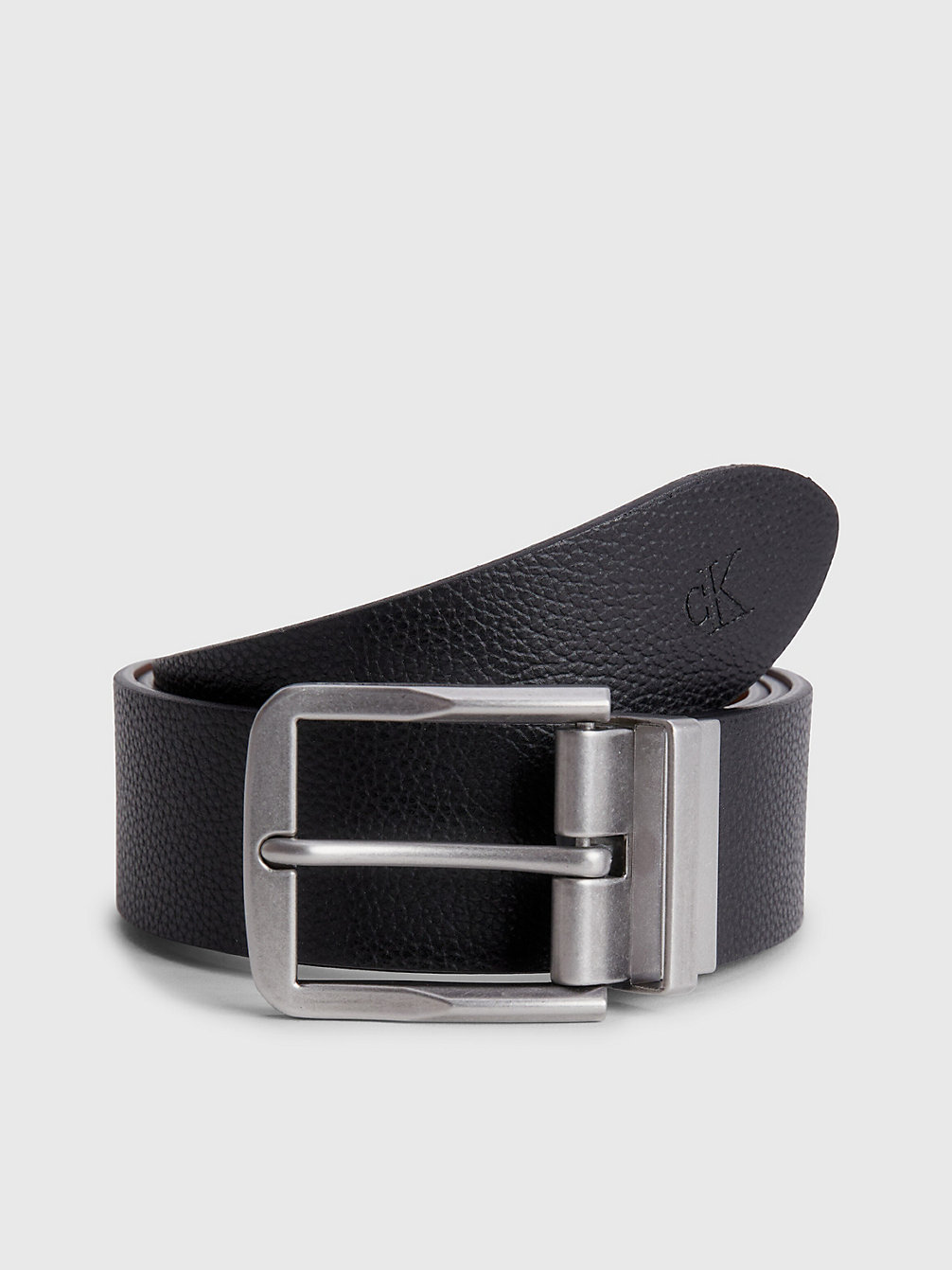 BLACK/VACHETTA Reversible Leather Belt undefined men Calvin Klein