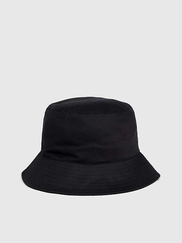 black twill bucket hat for men calvin klein jeans