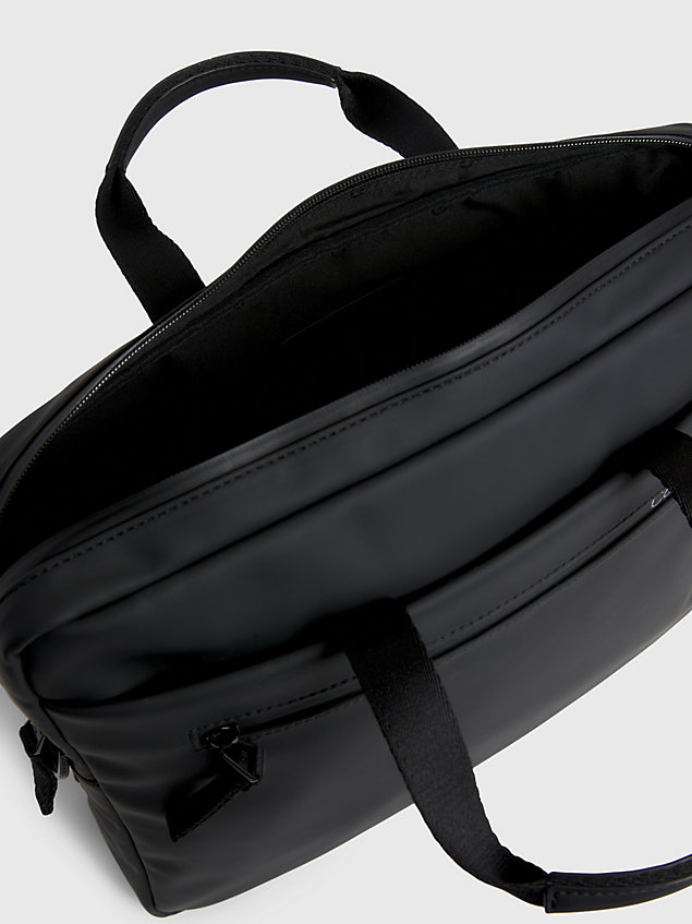 black wandelbare laptoptasche für herren - calvin klein