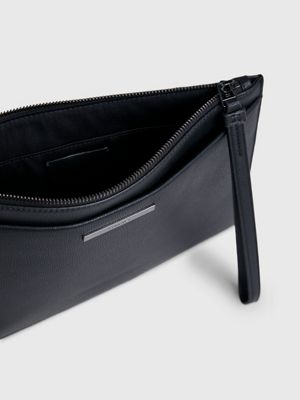bolsito de piel sintética black de hombre calvin klein