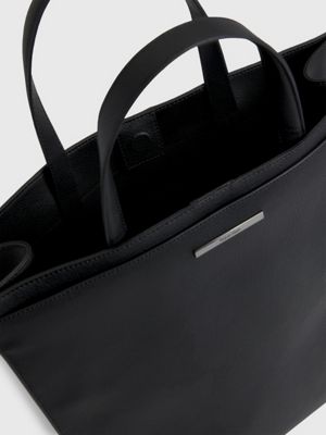 Calvin klein 2025 black leather tote