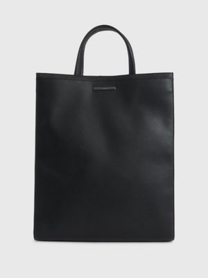 sac cabas en similicuir black pour hommes calvin klein