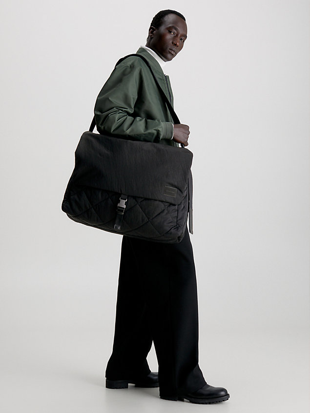 black oversized crossbody bag for men calvin klein