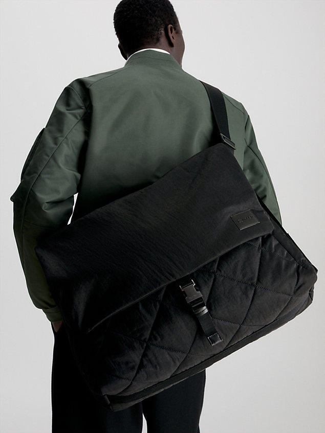 black oversized crossbody bag for men calvin klein