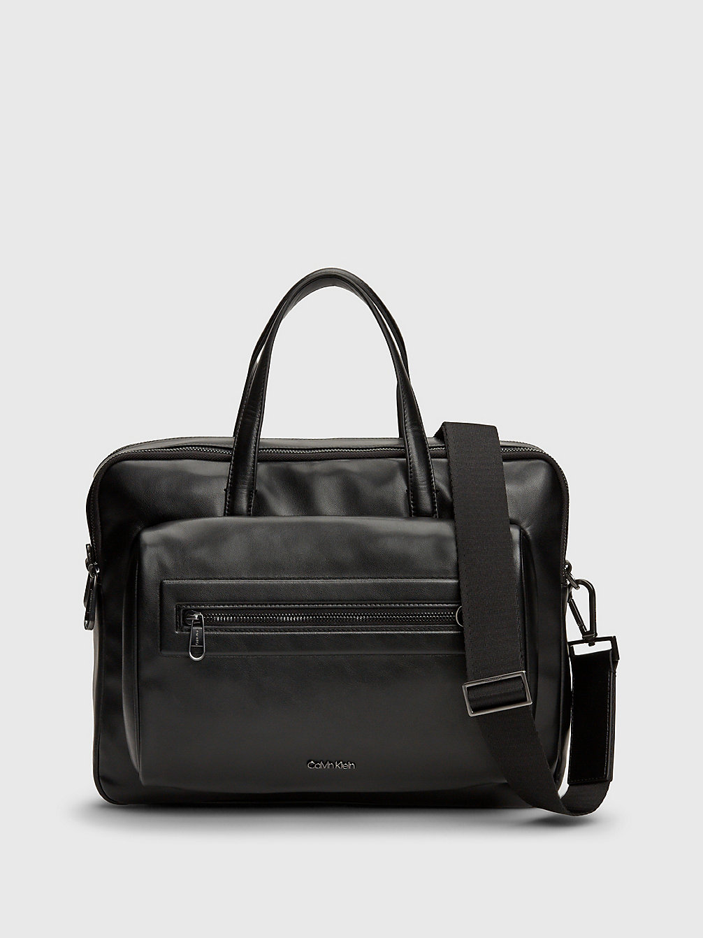 CK BLACK SMOOTH Faux Leather Laptop Bag undefined men Calvin Klein