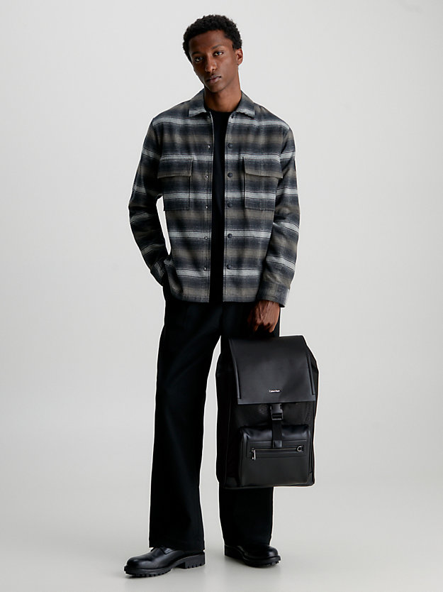 black/tonal mono logo backpack for men calvin klein