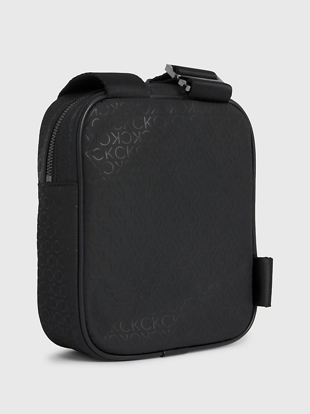 black small logo crossbody reporter bag for men calvin klein