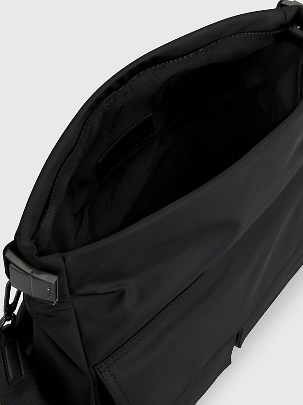 ck black crossover waist bag for men calvin klein